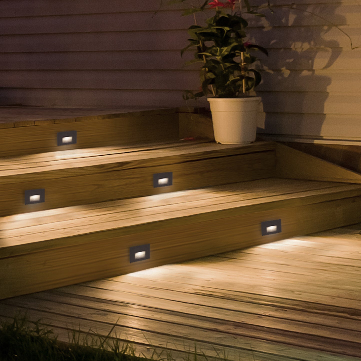 LED STEP LIGHT 120V HORIZONTAL SCOOP 3000K