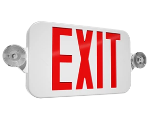 ULTRA ECONOMY EXIT/EM UNVIVERSAL FACE 2-HEADS RED/GREEN LETTERS