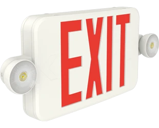 ULTRA ECONOMY EXIT/EM UNIVERSAL FACE 2-HEADS RED/GREEN LETTERS REMOTE CAPACITY