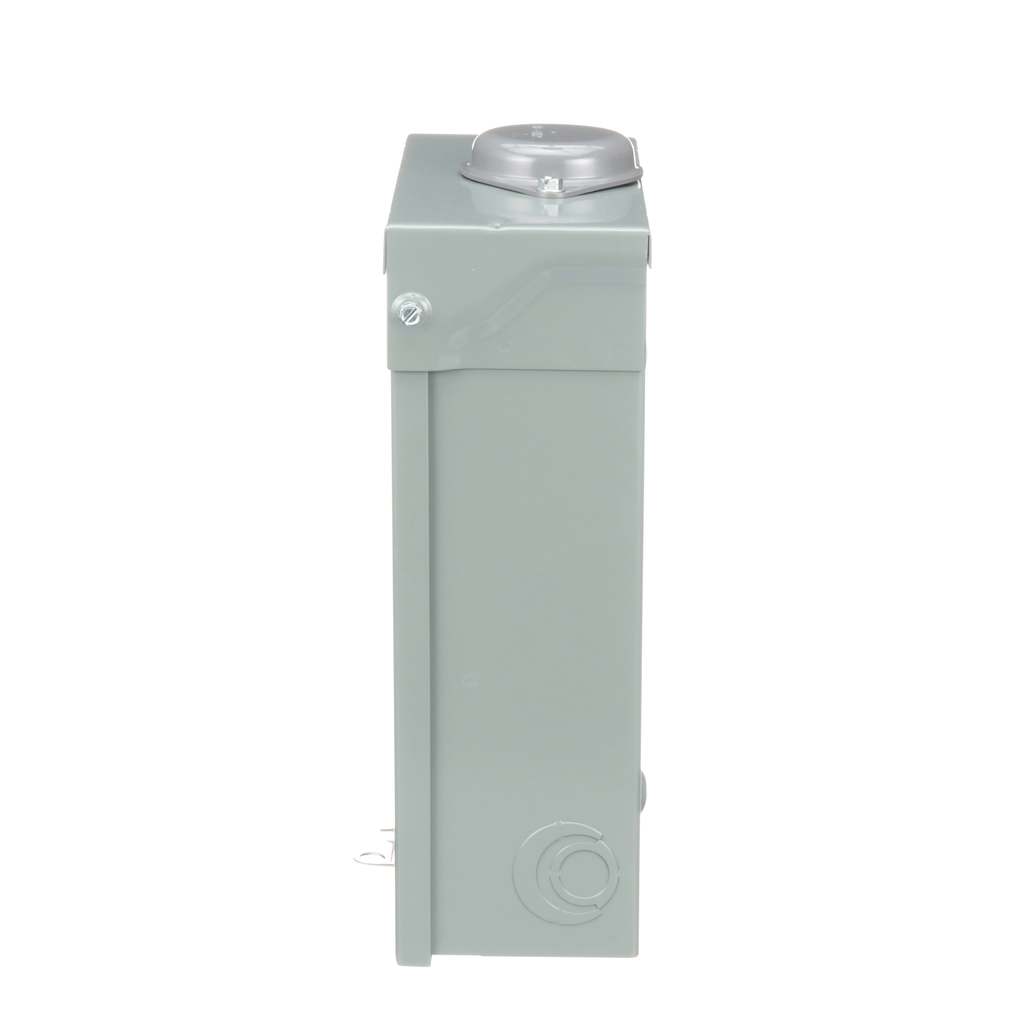 Load center, Homeline, 1 phase, 6 spaces, 12 circuits, 100A fixed main lugs, NEMA3R