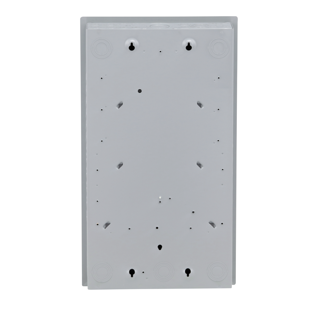 Load center, Homeline, 1 phase, 24 spaces, 48 circuits, 125A convertible main breaker, PoN, NEMA1, combo cover