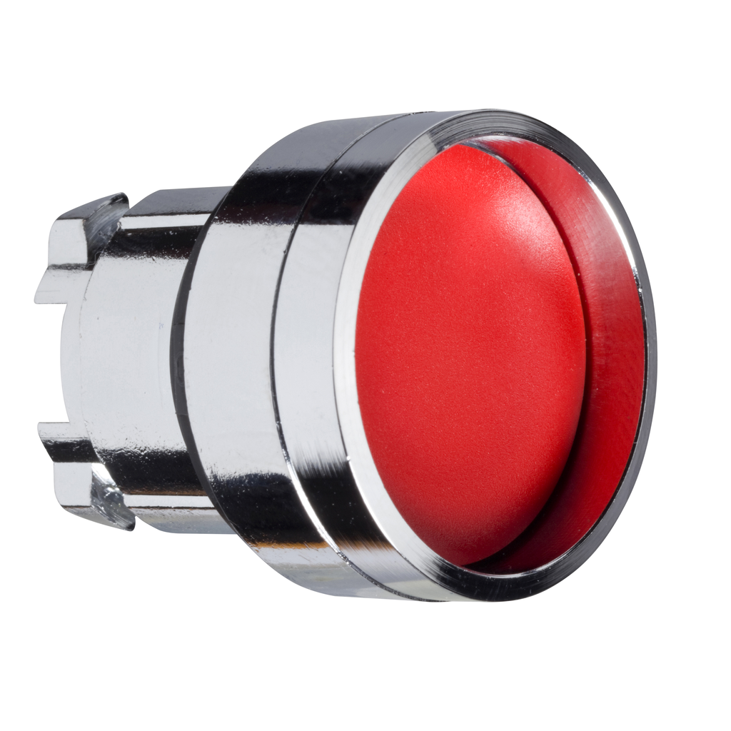 Recessed Button Head for illuminated push button, Harmony XB4, metal, red recessed, 22 ...