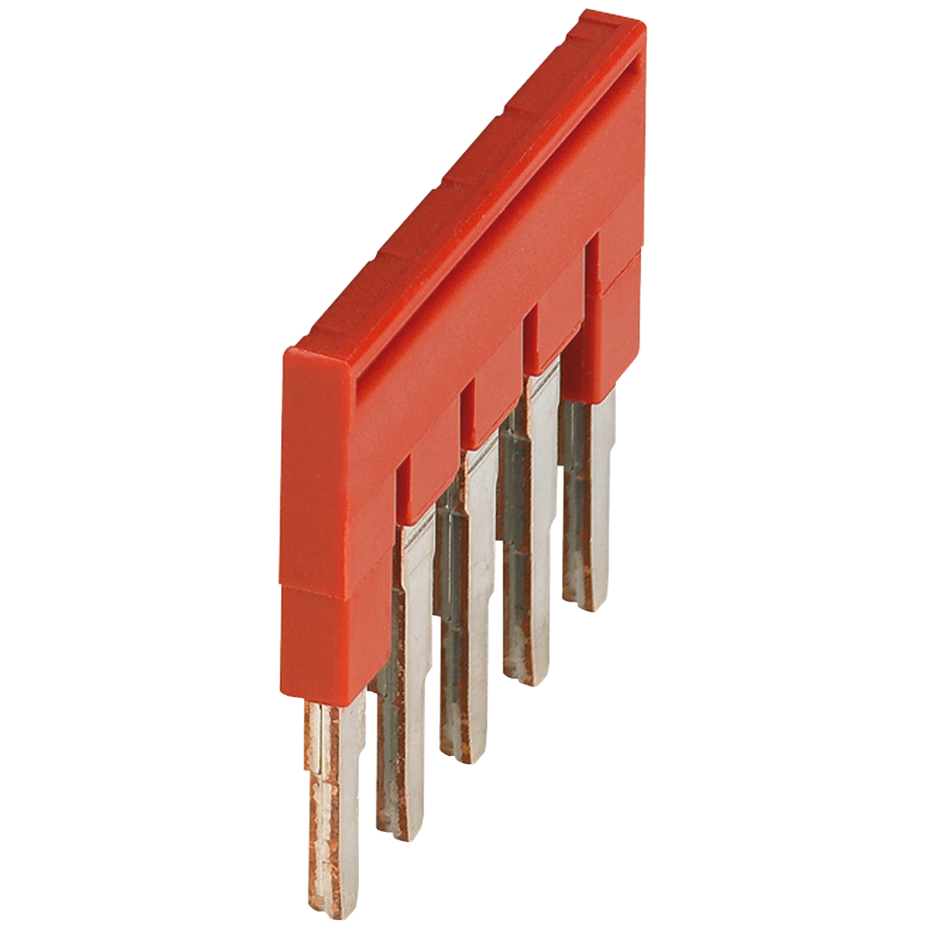 Plug-in bridge, Linergy TR, 5 points, for 4mmÂ² terminal blocks, red ...