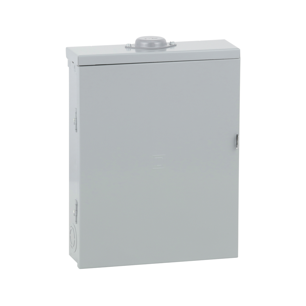 Load center, Homeline, 1 phase, 8 spaces, 16 circuits, 125A convertible main lugs, PoN, NEMA3R