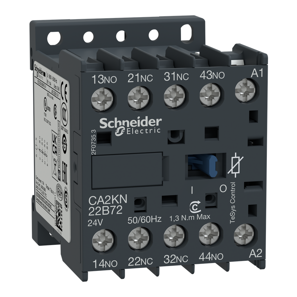 Control relay, TeSys K, 2 NO + 2 NC, lt or eq to 690V, 110VAC coil ...