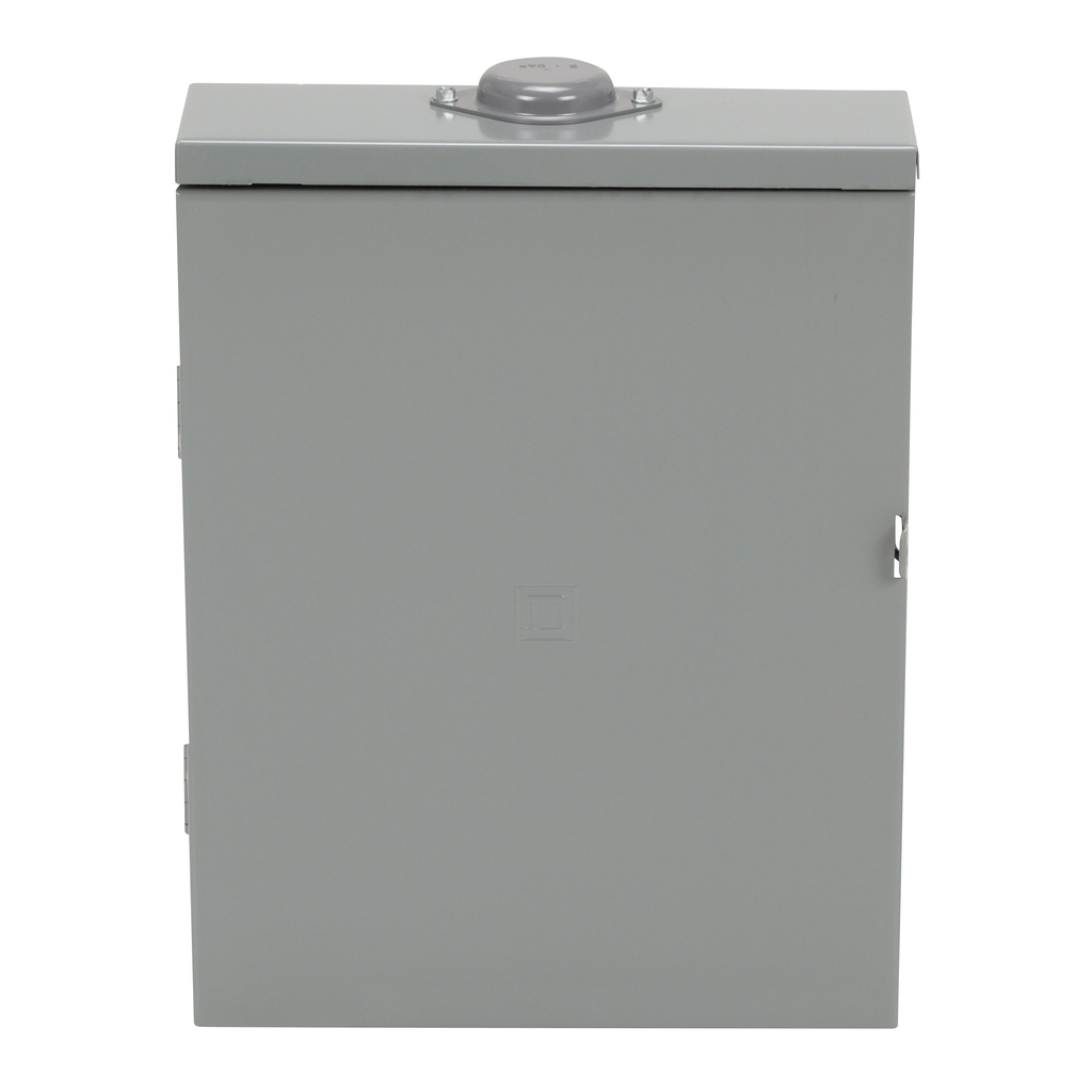 Load center, Homeline, 1 phase, 8 spaces, 16 circuits, 100A convertible main breaker, PoN, NEMA3R