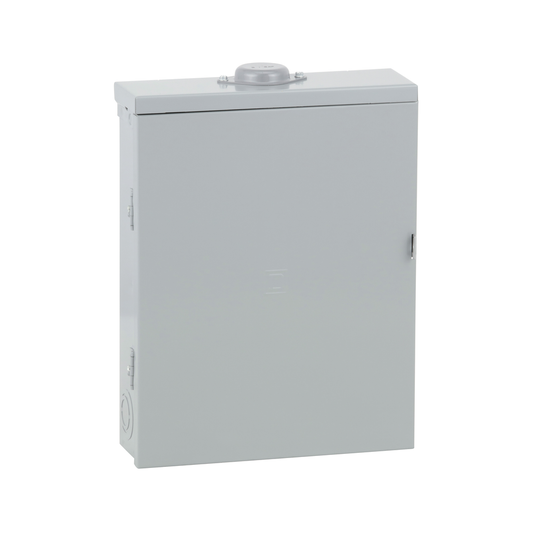 Load center, Homeline, 1 phase, 8 spaces, 16 circuits, 125A convertible main lugs, PoN, NEMA3R