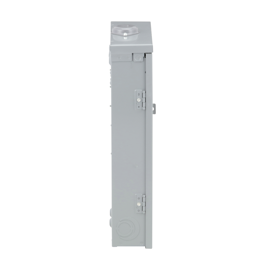 Load center, Homeline, 1 phase, 20 spaces, 40 circuits, 100A convertible main breaker, PoN, NEMA3R
