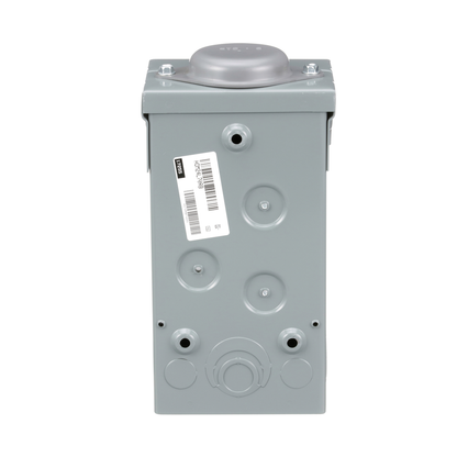 Load center, Homeline, 1 phase, 2 spaces, 4 circuits, 70A fixed main lugs, NEMA3R