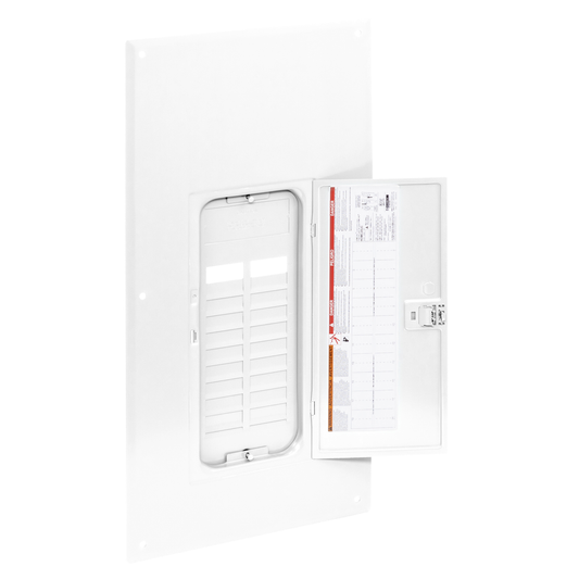 Replacement cover, Homeline, for 20 space load center, combination flush and surface, white