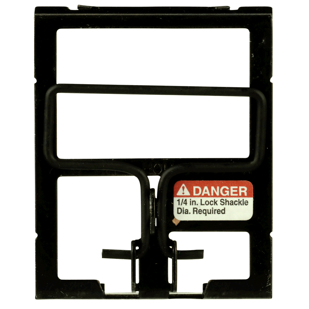 Mini circuit breaker accessory, Homeline, handle padlock attachment, 80A to 125A, 2 pole std breakers, on/off lock