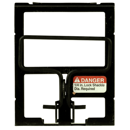 Mini circuit breaker accessory, Homeline, handle padlock attachment, 80A to 125A, 2 pole std breakers, on/off lock