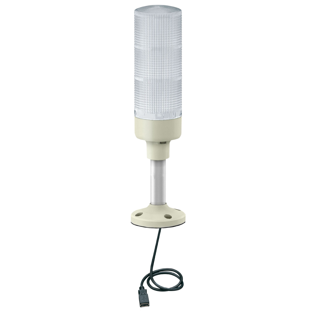 Pre assembled USB programmable tower lights, Harmony XVGU, multi color, 60mm, steady flashing LED, buzzer