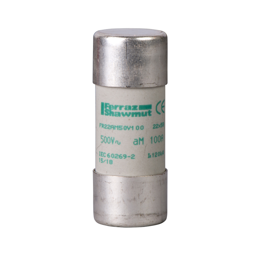 NFC cartridge fuses, TeSys GS, cylindrical, 22mm x 58mm, fuse type aM ...