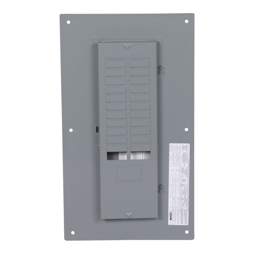 Replacement cover, Homeline, for 24 space load center, combination flush and surface, gray