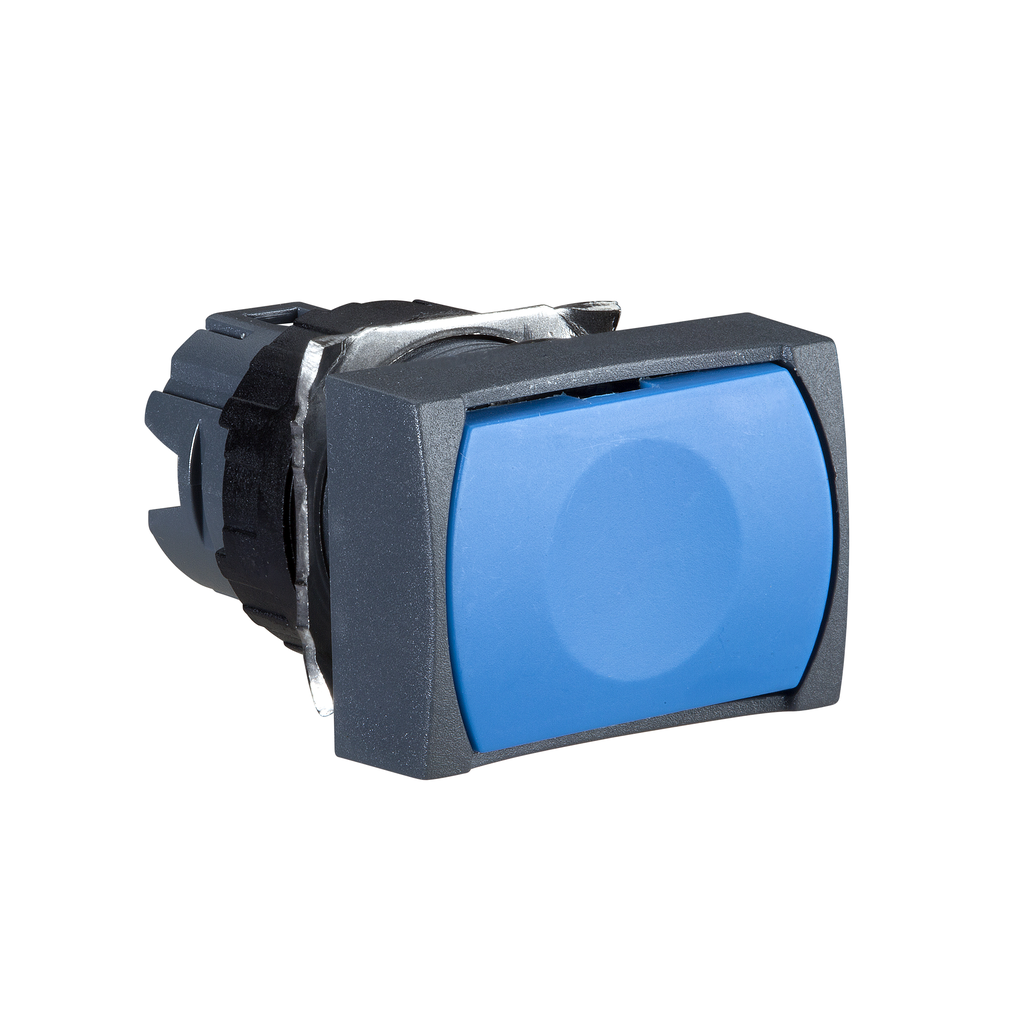 Head for non illuminated push button, Harmony XB6, blue rectang flush ...