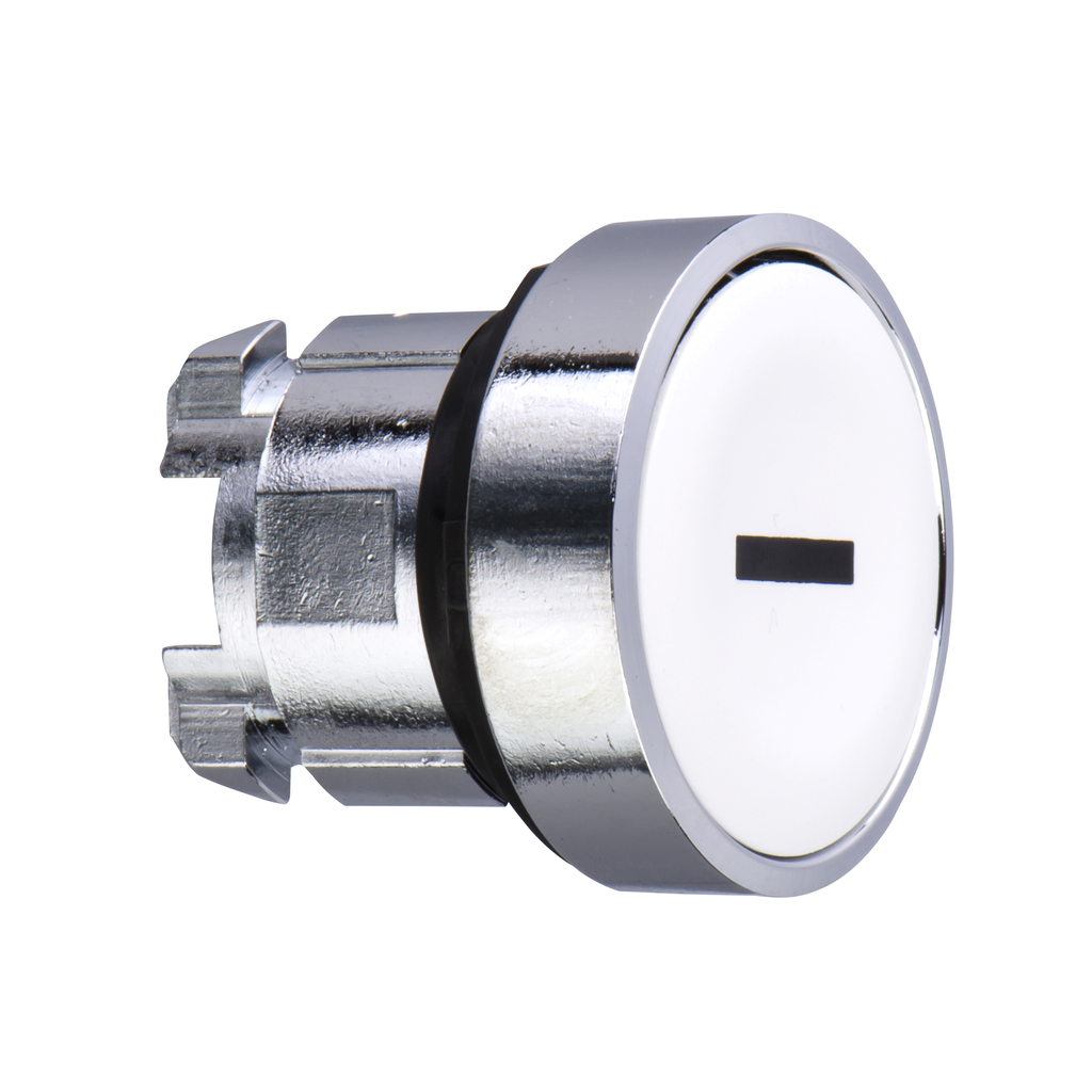 Head for illuminated push button, Harmony XB4, metal, white flush, 22m ...