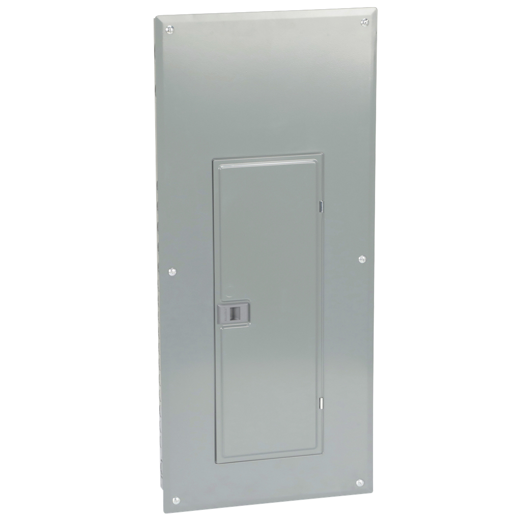 Load center, Homeline, 1 phase, 30 spaces, 60 circuits, 200A convertible main breaker, PoN, NEMA1, combo cover