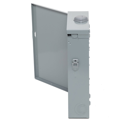 Load center, Homeline, 1 phase, 8 spaces, 16 circuits, 125A convertible main breaker, PoN, NEMA3R