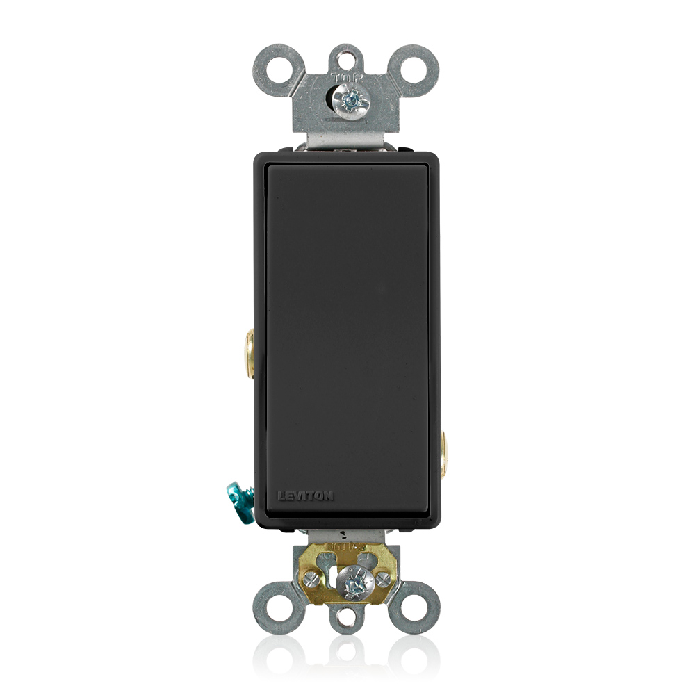 Decora Plus Rocker Switch 3 Amp, 24 Volt AC/DC, Switch Decora Plus Quiet Rocker, Low Voltage Single Pole, Commercial Grade, Side and Back Wired, 10-Year Limited Warranty - BLACK