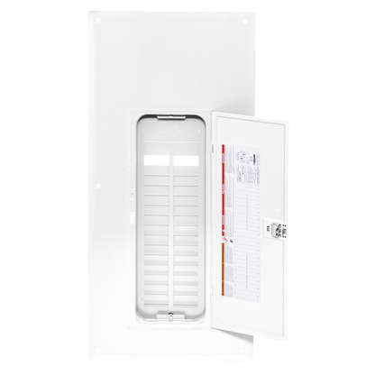 Replacement cover, Homeline, for 30 space load center, combination flush and surface, white