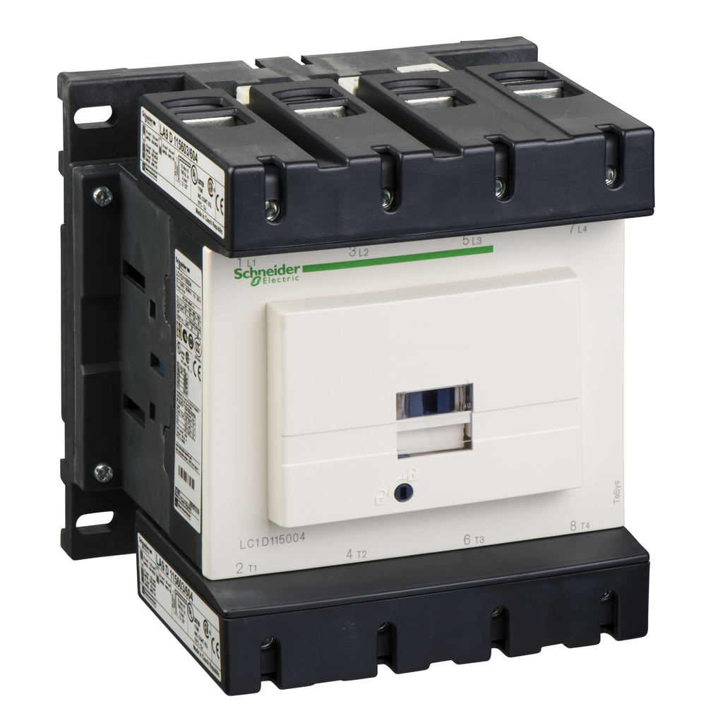 IEC contactor, TeSys Deca, nonreversing, 200A resistive, 4 pole, 4 NO ...