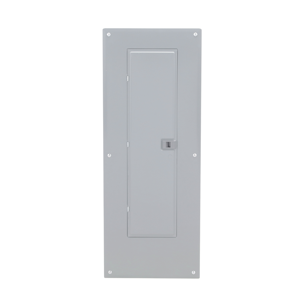 Load center, Homeline, 1 phase, 40 spaces, 80 circuits, 200A convertible main breaker, PoN, NEMA1, combo cover