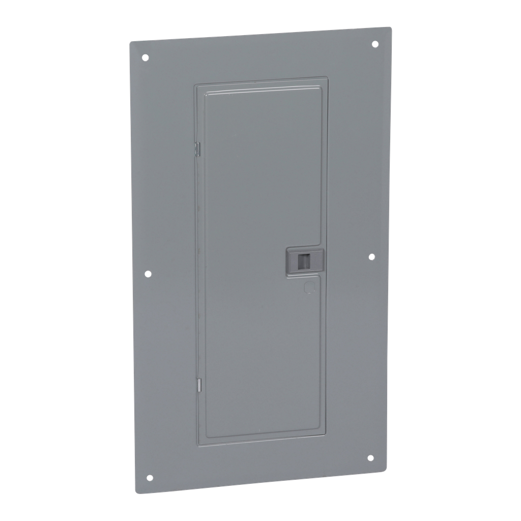 Replacement cover, Homeline, for 24 space load center, combination flush and surface, gray