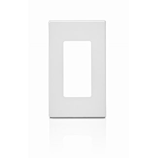 1-Gang Decora Plus Screwless Wallplate Polycarbonate, White