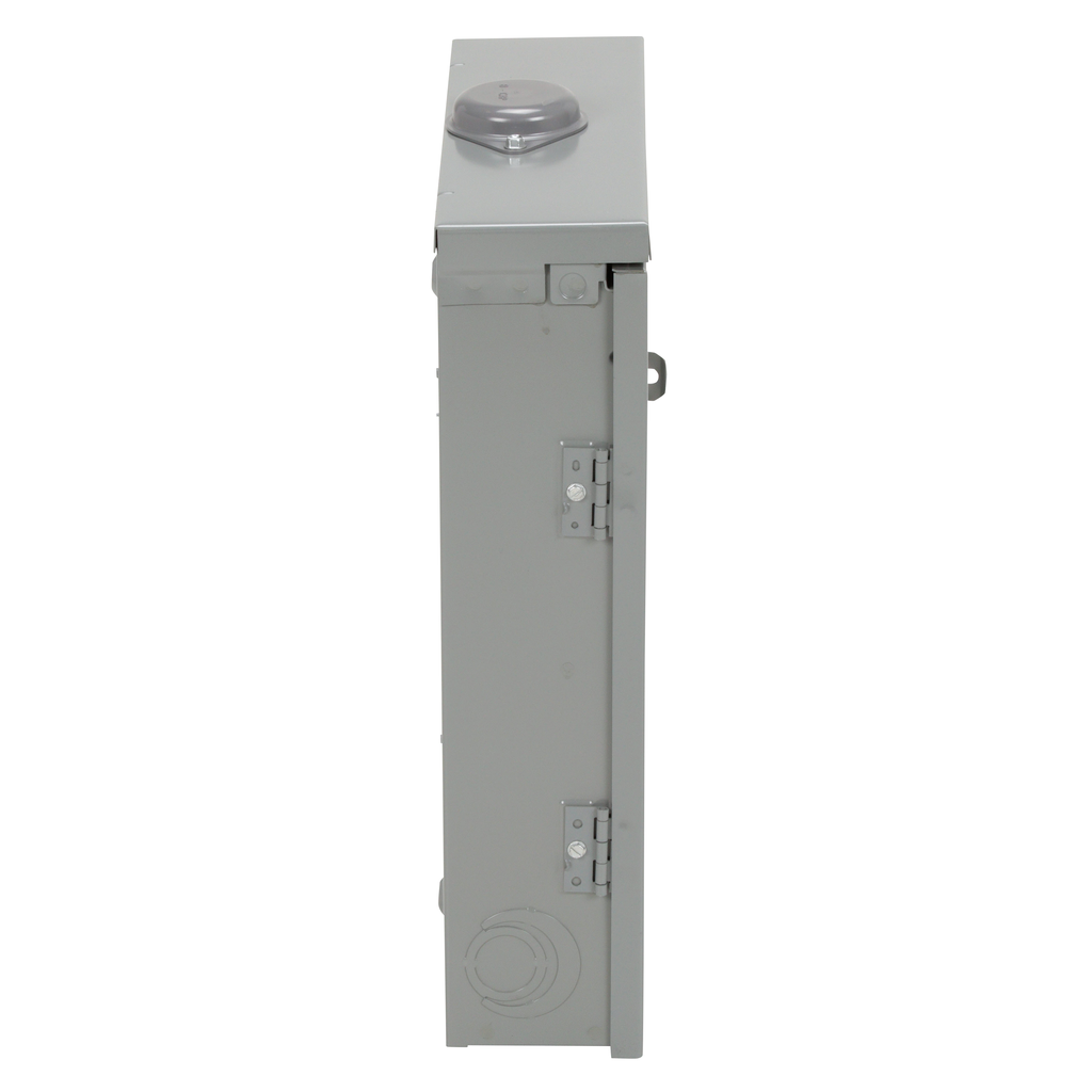 Load center, Homeline, 1 phase, 8 spaces, 16 circuits, 100A convertible main breaker, PoN, NEMA3R
