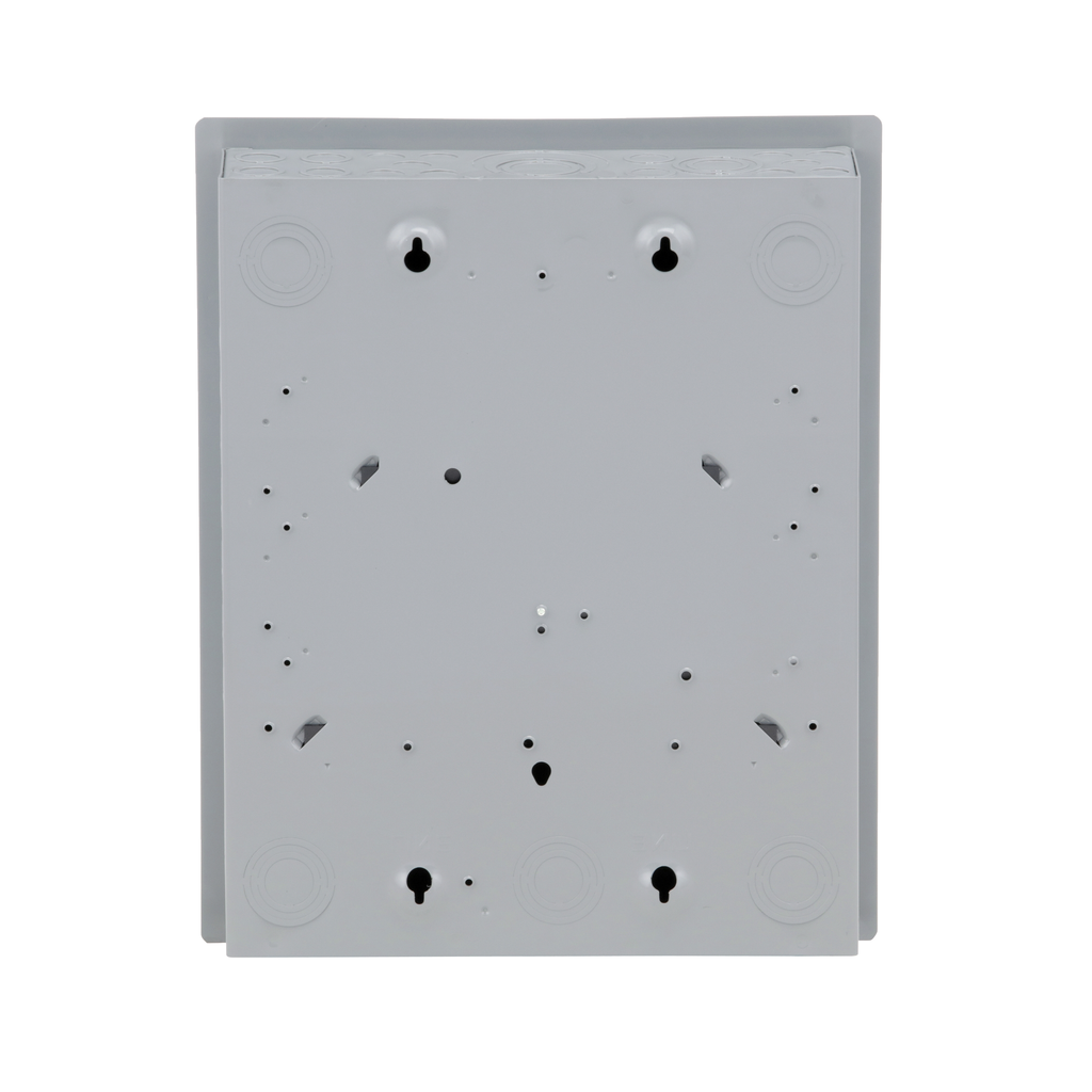 Load center, Homeline, 1 phase, 12 spaces, 24 circuits, 100A convertible main breaker, PoN, NEMA1, combo cover