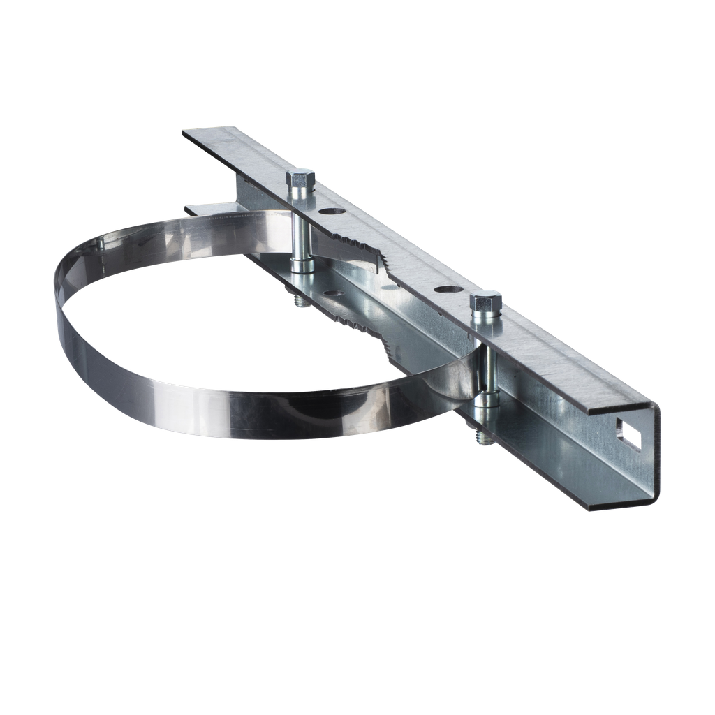 Post fixing device galvanized steel post diam. max 215mm load 100kg fo ...