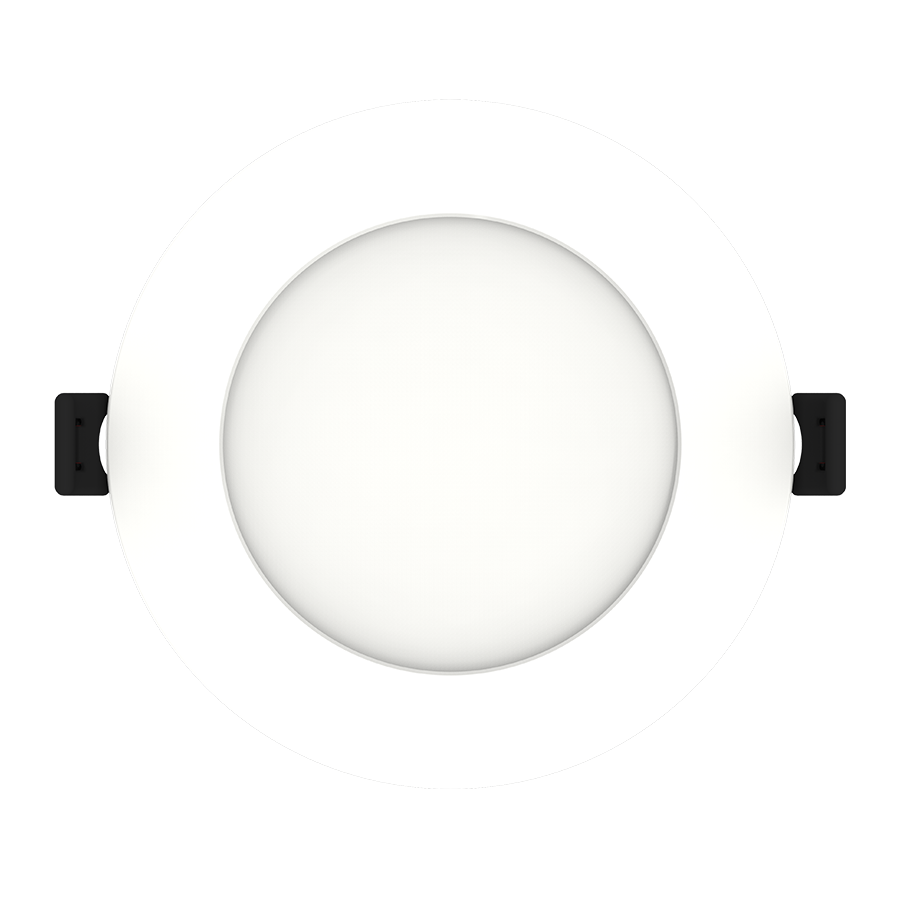 EDGE-LIT WAFER 4" 9W 700LM 90CRI 5CCT 120V TRIAC/ELV ROUND WHITE SMOOTH