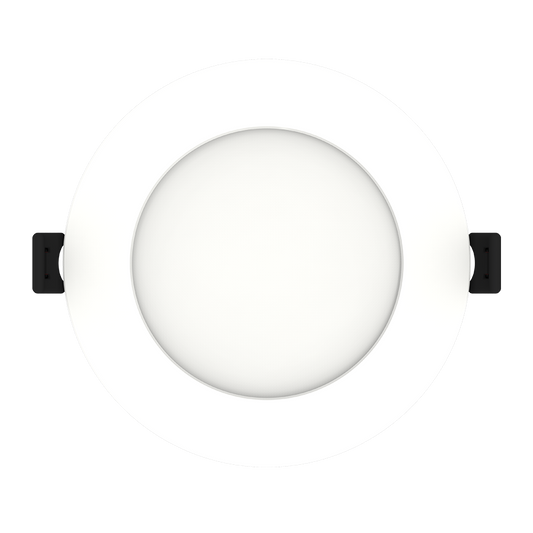 EDGE-LIT WAFER 4" 9W 700LM 90CRI 5CCT 120V TRIAC/ELV ROUND WHITE SMOOTH
