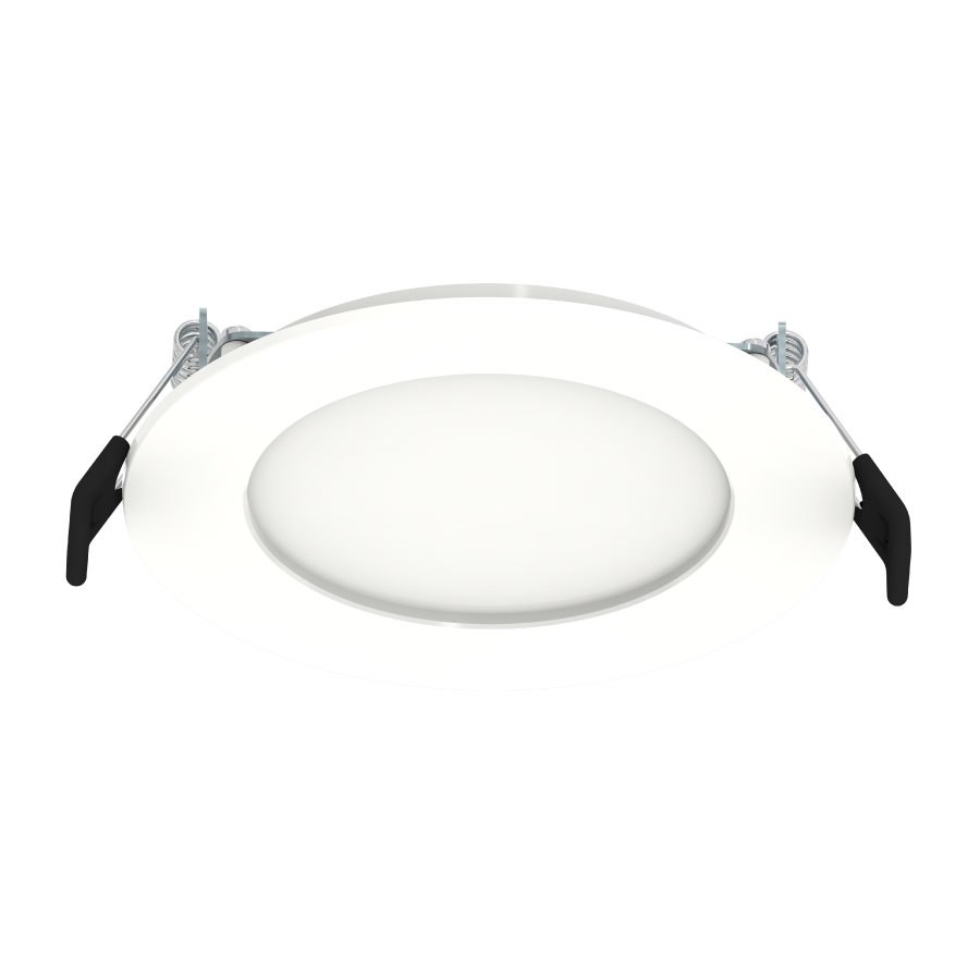 EDGE-LIT WAFER 4" 10.5W 1000LM 90CRI 5CCT 120V TRIAC/ELV ROUND WHITE SMOOTH